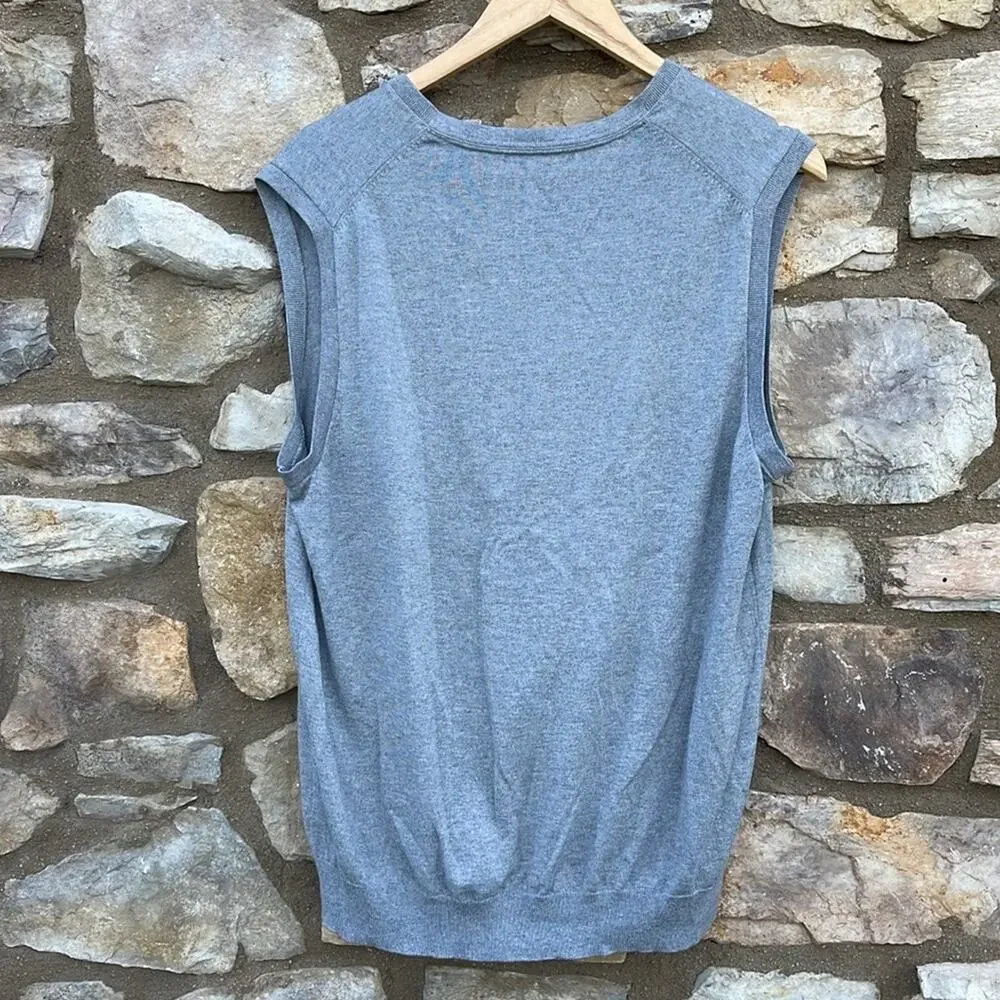 Banana Republic gray lightweight sweater vest silk/cashmere blend size large